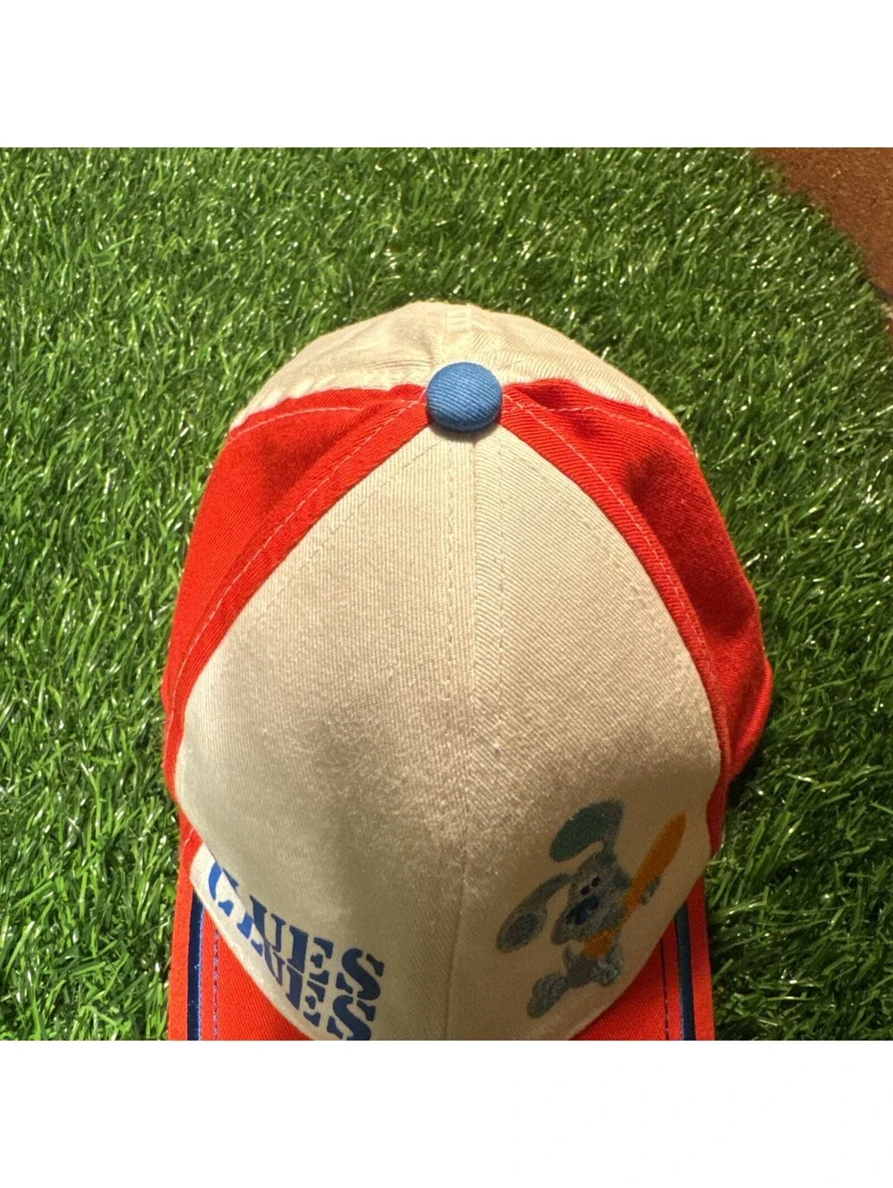 VTG Rare 2001 American Boy & Girl Blue's Clues Kids Baseball Hat Stretch Strap